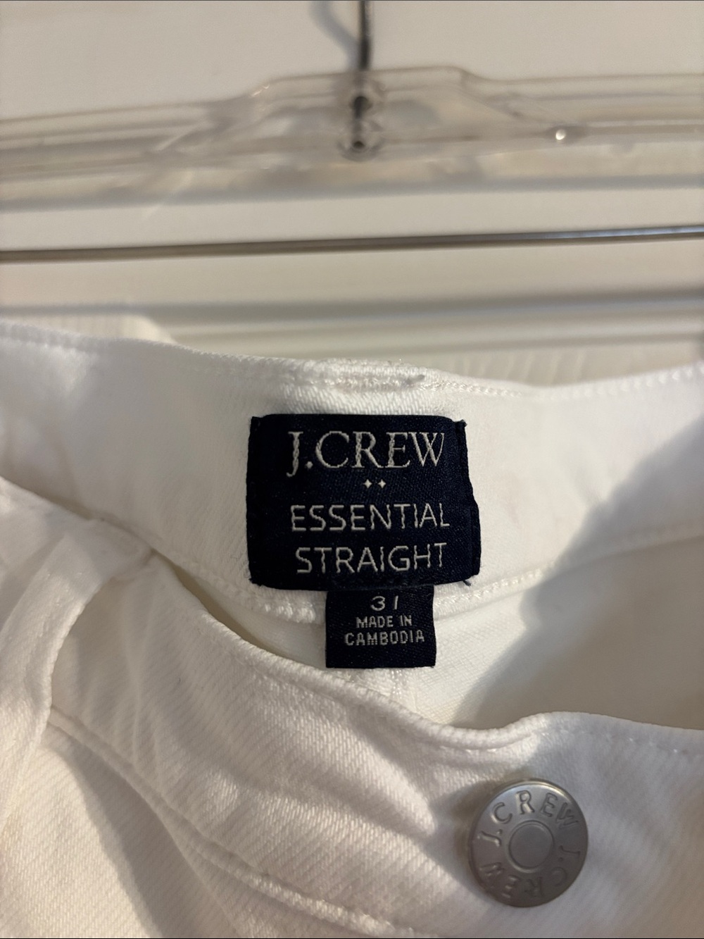 J.Crew White Essential Straight Pants - Clean Classic